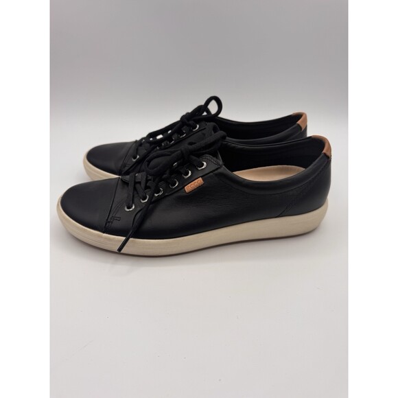 Ecco Sneakers Soft 7 Low Womens Size 9-9.5 Black Casual Walking Lace Up Shoes - Picture 2 of 16